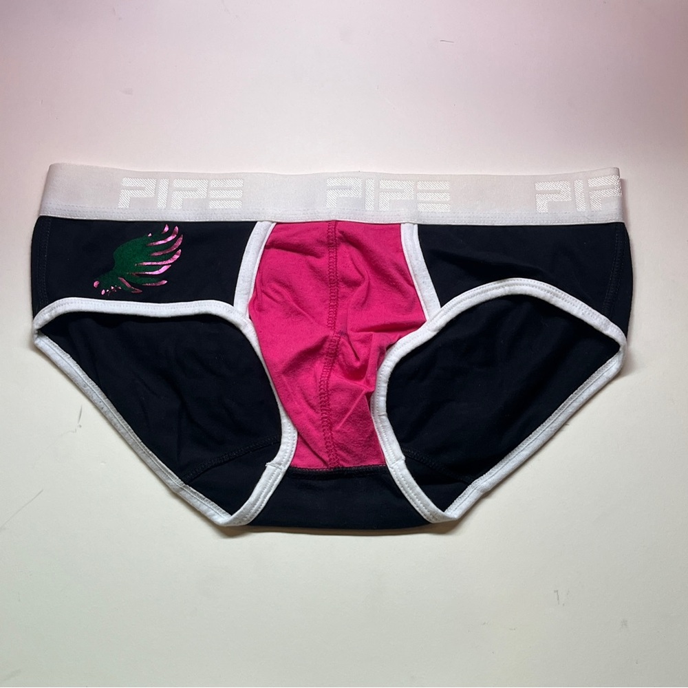 Men's Black and Pink Briefs